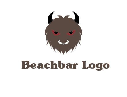 Minotaur icon or demon face logo