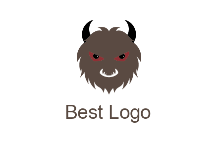 Minotaur icon or demon face logo