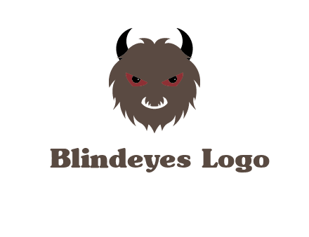 Minotaur icon or demon face logo