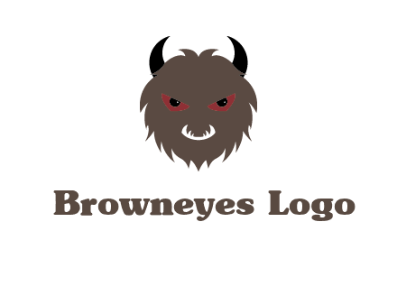 Minotaur icon or demon face logo