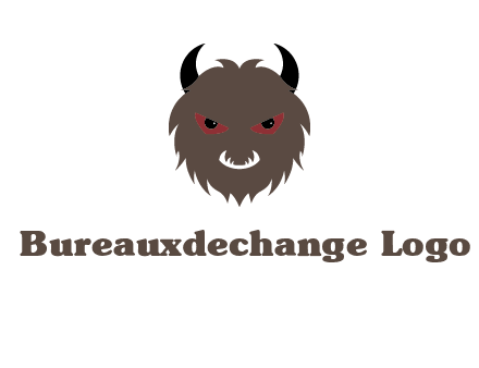Minotaur icon or demon face logo