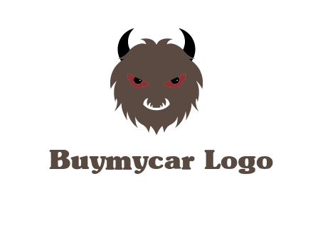 Minotaur icon or demon face logo