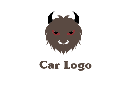 Minotaur icon or demon face logo