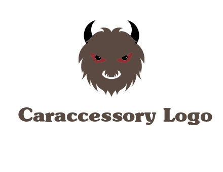 Minotaur icon or demon face logo