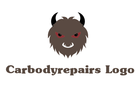 Minotaur icon or demon face logo