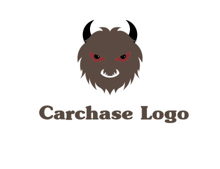 Minotaur icon or demon face logo