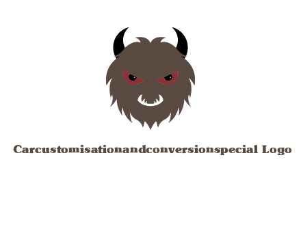 Minotaur icon or demon face logo