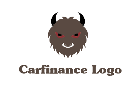 Minotaur icon or demon face logo