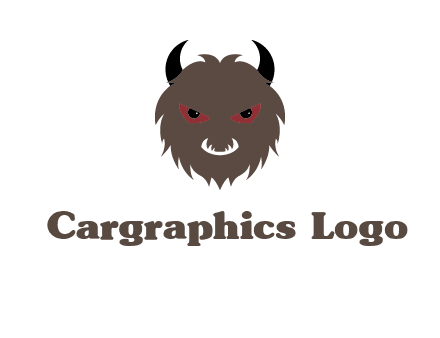 Minotaur icon or demon face logo