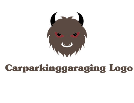 Minotaur icon or demon face logo