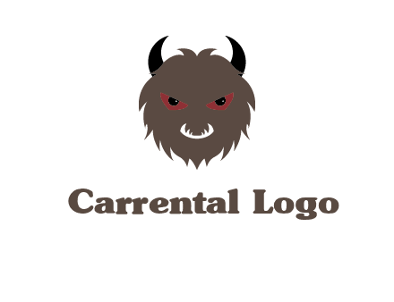 Minotaur icon or demon face logo