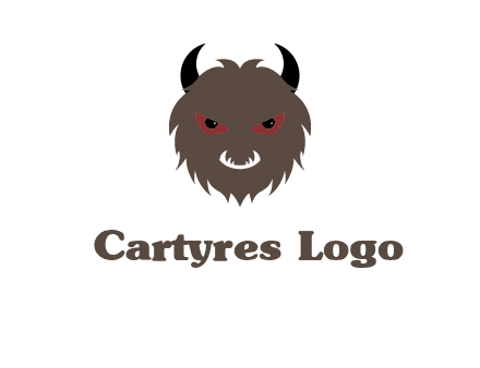 Minotaur icon or demon face logo