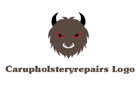 Minotaur icon or demon face logo
