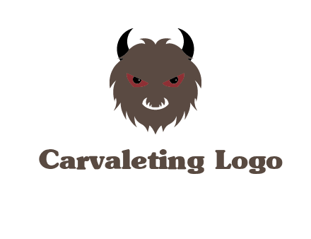 Minotaur icon or demon face logo
