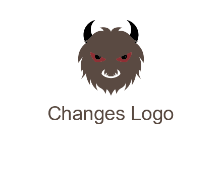Minotaur icon or demon face logo