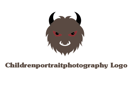 Minotaur icon or demon face logo