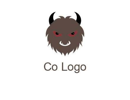 Minotaur icon or demon face logo