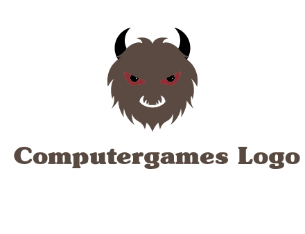 Minotaur icon or demon face logo