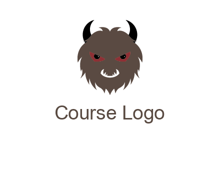 Minotaur icon or demon face logo