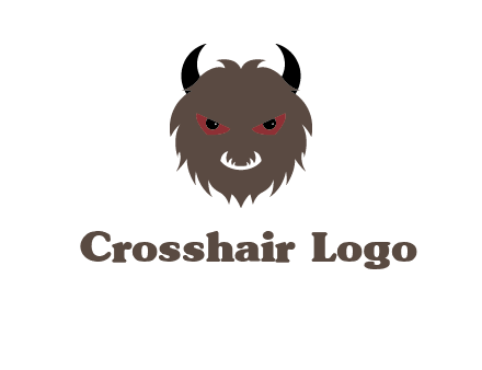 Minotaur icon or demon face logo