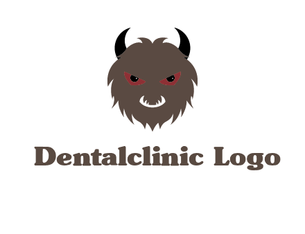 Minotaur icon or demon face logo