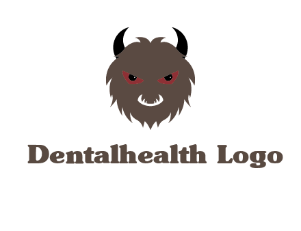 Minotaur icon or demon face logo