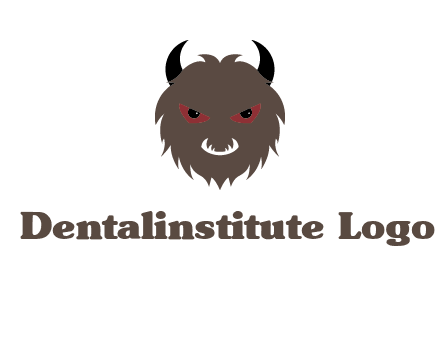 Minotaur icon or demon face logo
