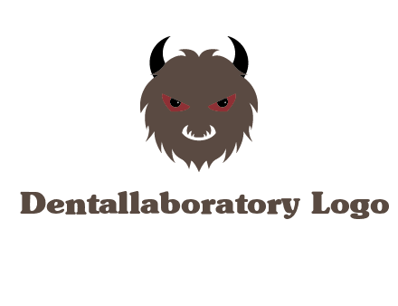 Minotaur icon or demon face logo