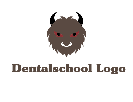 Minotaur icon or demon face logo