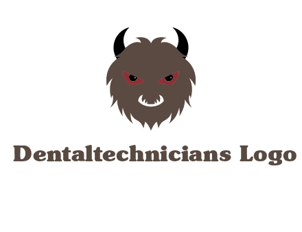 Minotaur icon or demon face logo