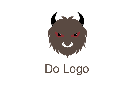 Minotaur icon or demon face logo