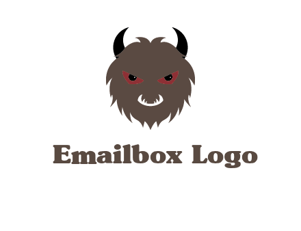 Minotaur icon or demon face logo