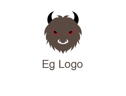 Minotaur icon or demon face logo