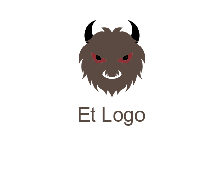 Minotaur icon or demon face logo