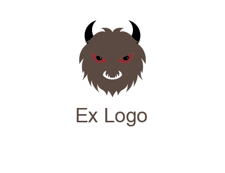 Minotaur icon or demon face logo