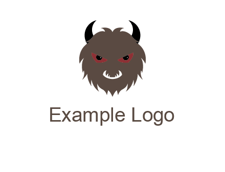 Minotaur icon or demon face logo