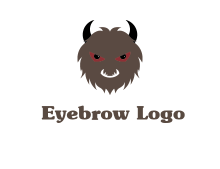Minotaur icon or demon face logo