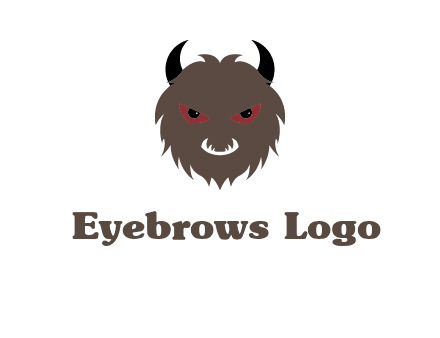 Minotaur icon or demon face logo
