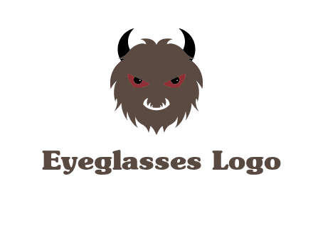 Minotaur icon or demon face logo