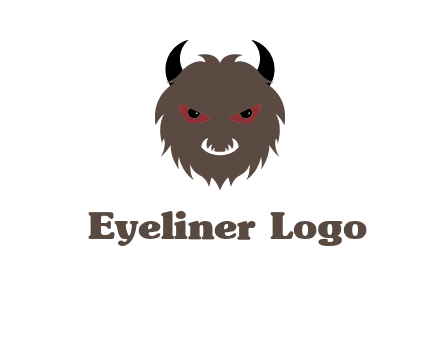 Minotaur icon or demon face logo