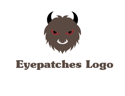 Minotaur icon or demon face logo