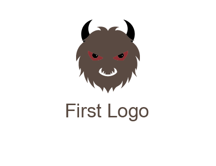 Minotaur icon or demon face logo