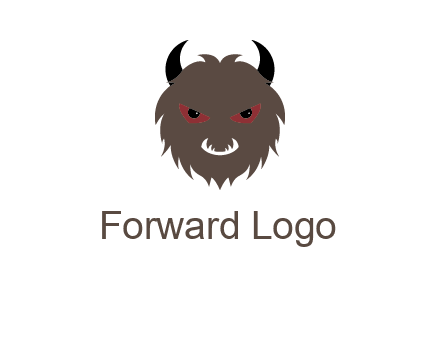 Minotaur icon or demon face logo