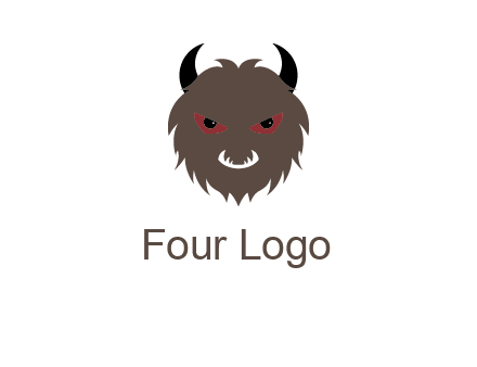 Minotaur icon or demon face logo
