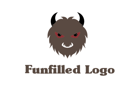 Minotaur icon or demon face logo