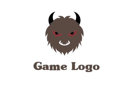 Minotaur icon or demon face logo