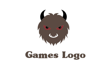 Minotaur icon or demon face logo