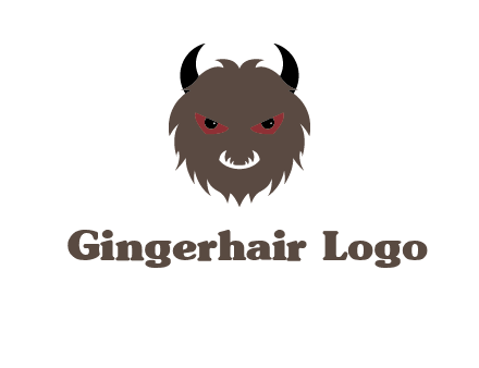 Minotaur icon or demon face logo
