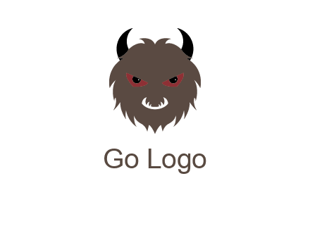 Minotaur icon or demon face logo