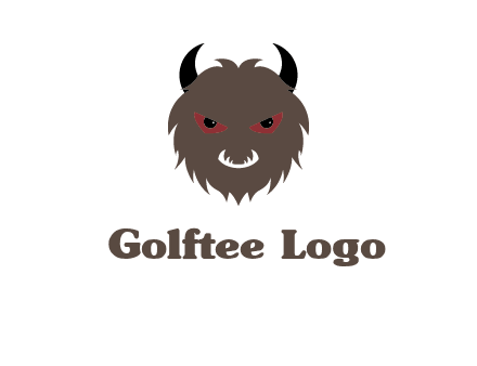 Minotaur icon or demon face logo